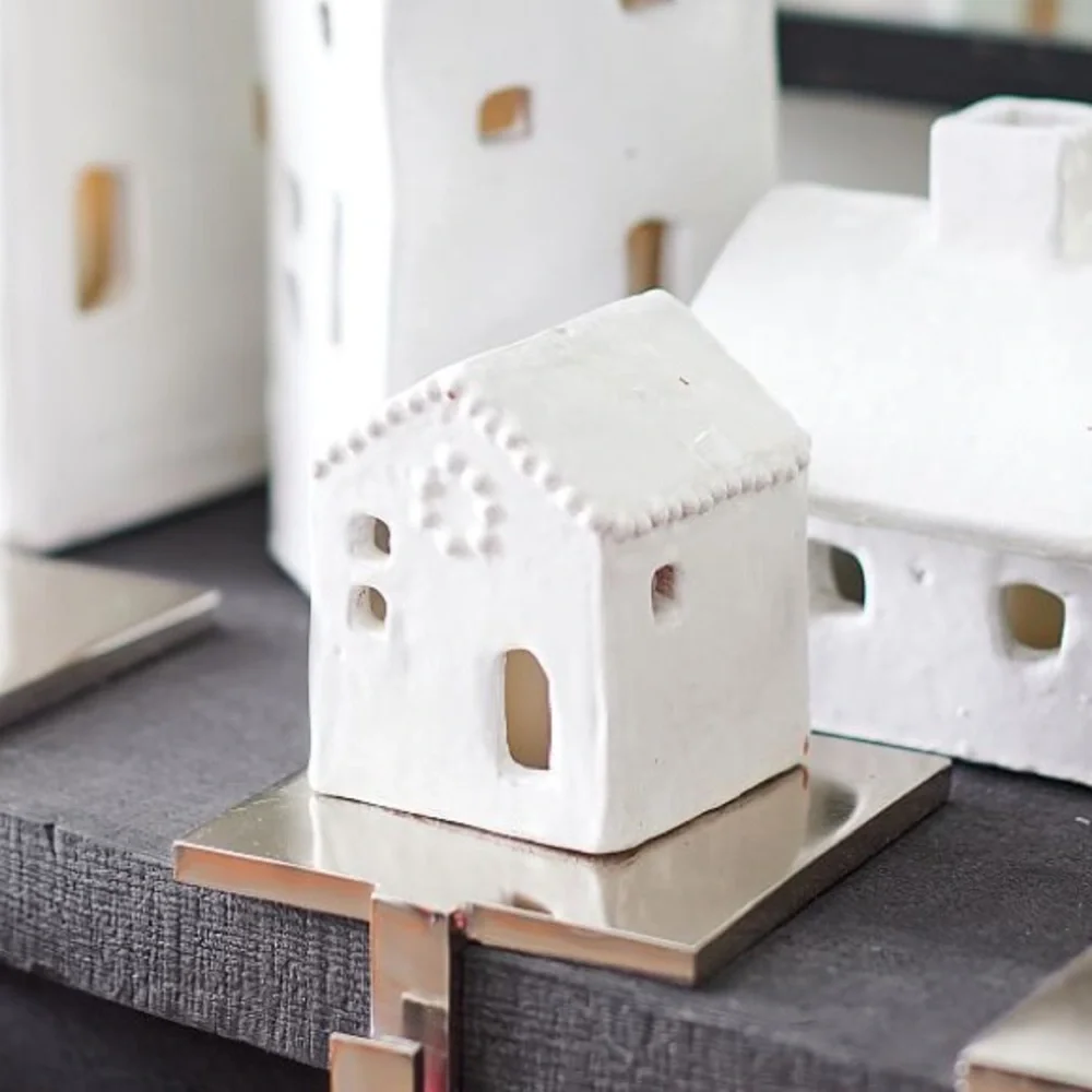 PB/ Handcrafted Ceramic Christmas Village Houses / : MINI CERAMIC HOUSE